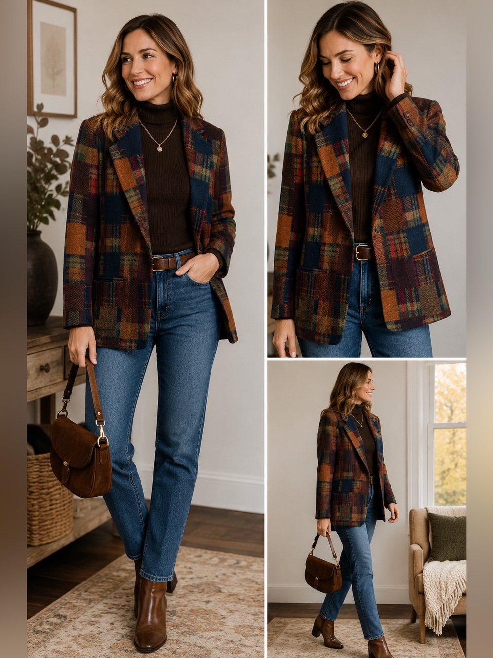 Vintage Dumas Made in USA Multicolor Plaid Blazer | Patchwork Tartan | 80s/90s